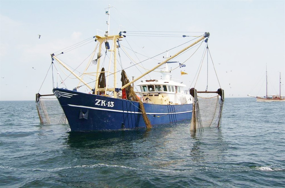 Fishing boat with net
